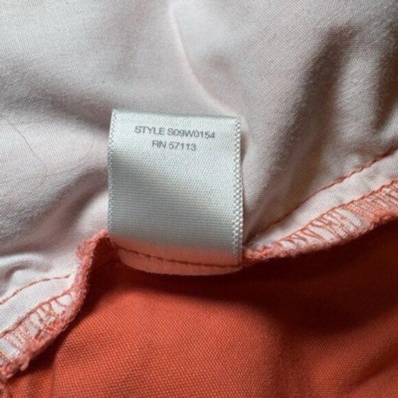 Eastern Mountain Sports Womens Orange Chino Shorts Sz 14 Hiking Casual Outdoors - Picture 8 of 10